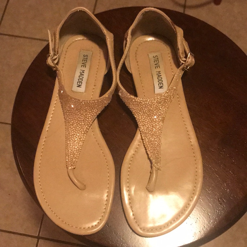 Steve Madden bejeweled nude sandals - Picture 1 of 1